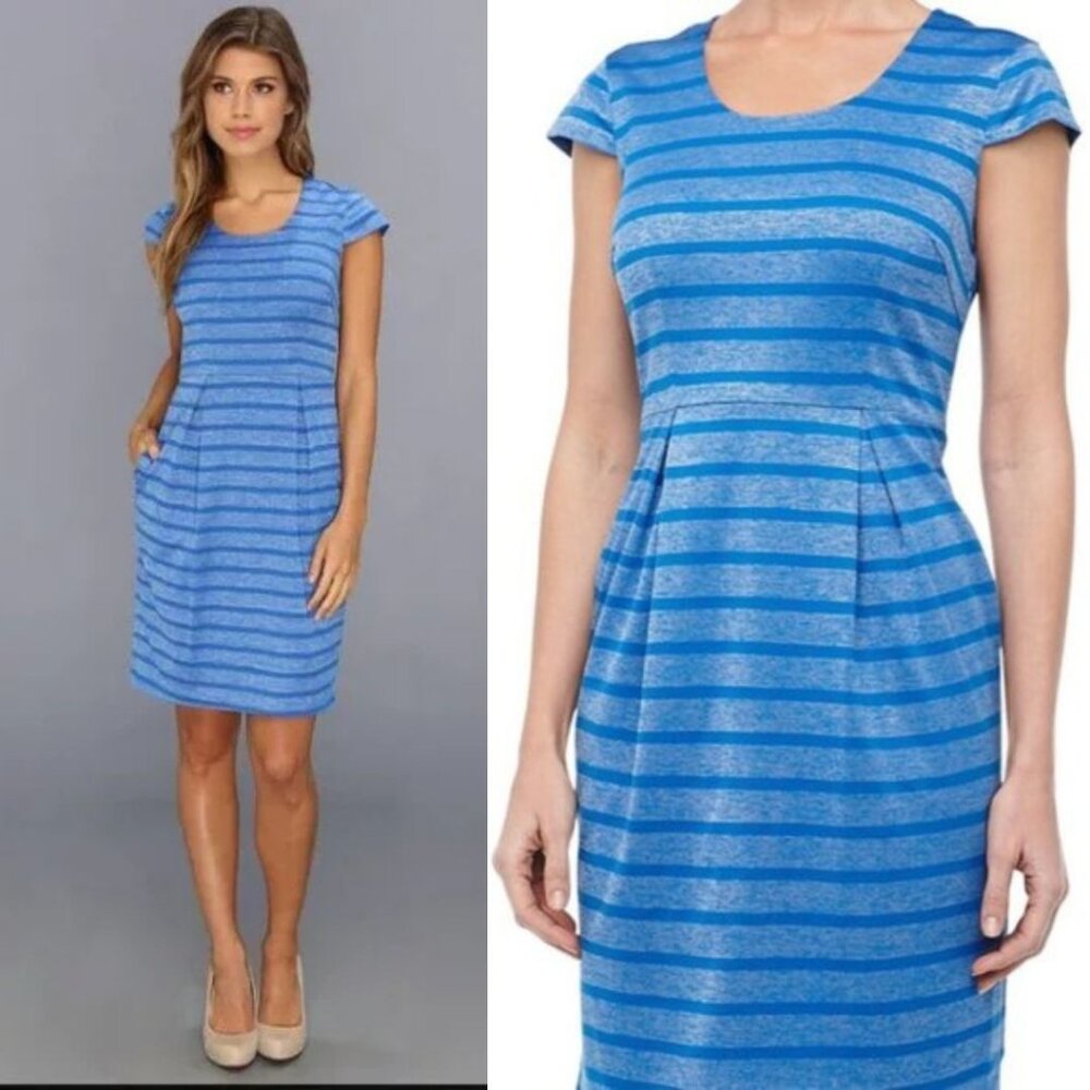 Marc New York by Andrew Marc - Short Sleeve Dress MD4B2102 | Size 6 | Blue Jay